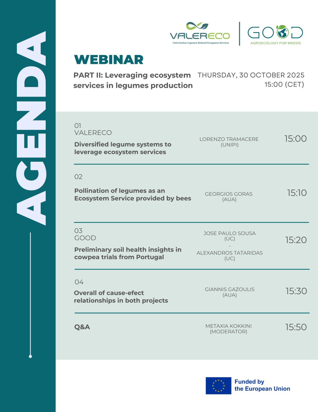 [Webinar] GOOD x VALERECO – Part II: Leveraging Ecosystem Services in Legume Production