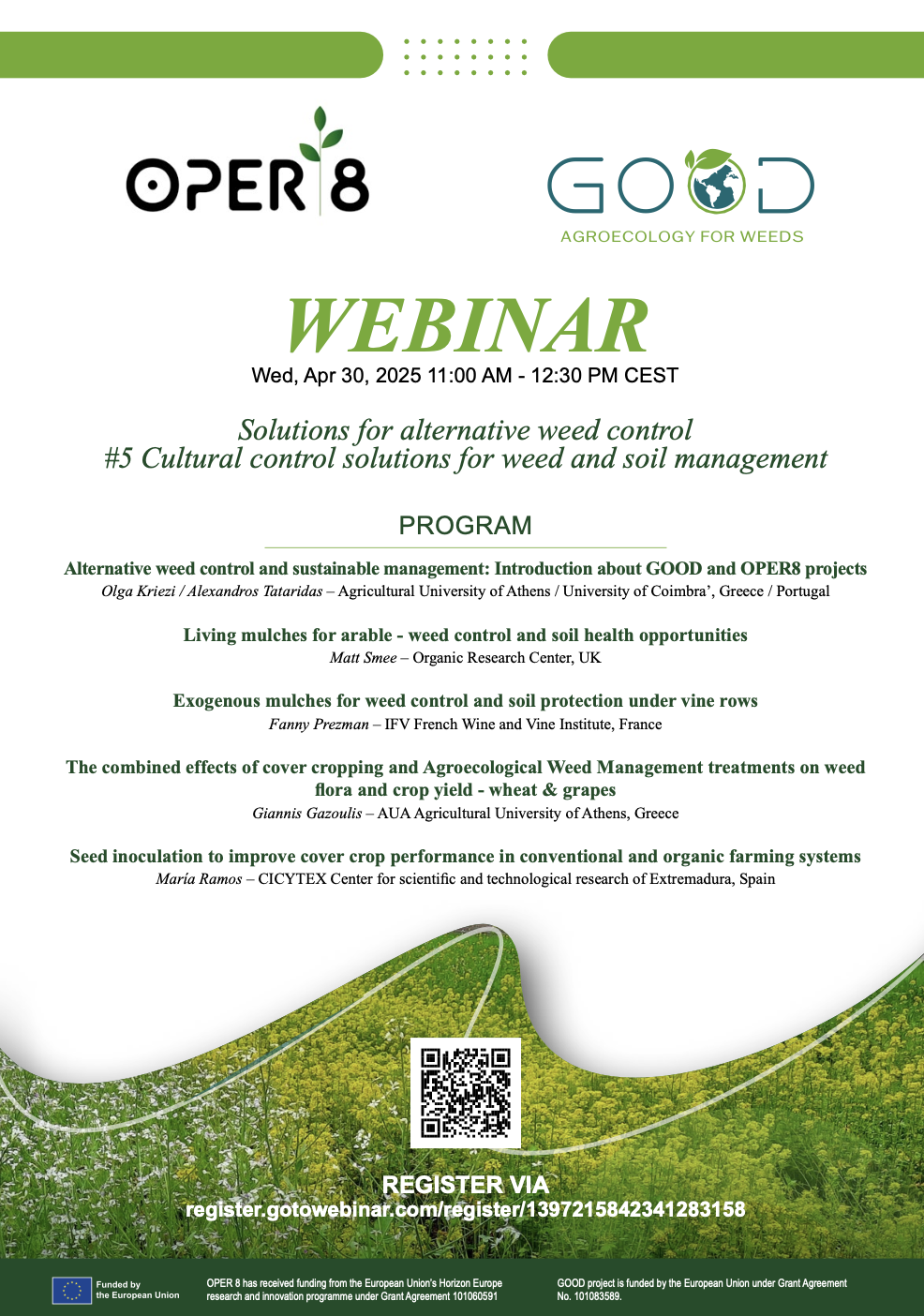 [Webinar] GOOD x Oper8 – Cultural control solutions for weed and soil management